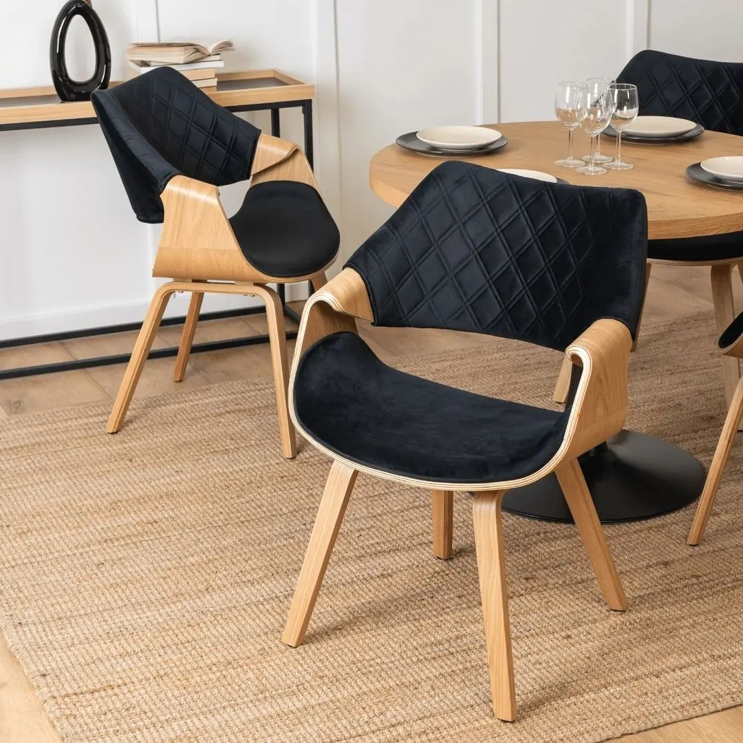 Scaun Mebel Elite Luise (Black/Craft Oak Golden) - 10