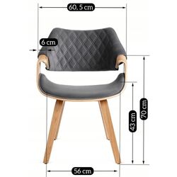 Стул Mebel Elite Luise (Grey/Craft Oak Golden) Thumb