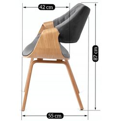 Стул Mebel Elite Luise (Grey/Craft Oak Golden) Thumb