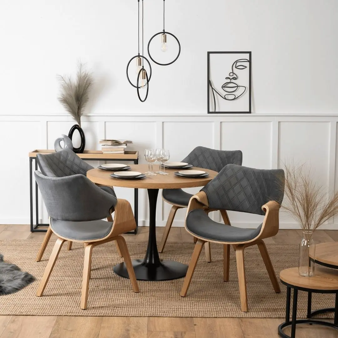 Стул Mebel Elite Luise (Grey/Craft Oak Golden) - 7