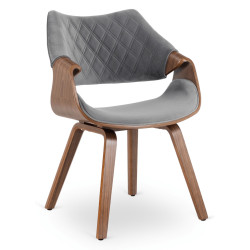 Scaun Mebel Elite Luise (Grey/Walnut) Thumb