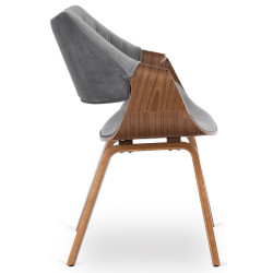 Scaun Mebel Elite Luise (Grey/Walnut) Thumb