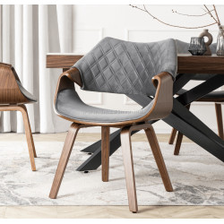 Scaun Mebel Elite Luise (Grey/Walnut)