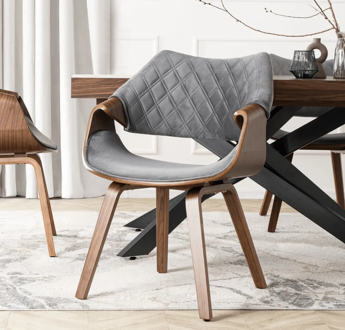 Scaun Mebel Elite Luise (Grey/Walnut)