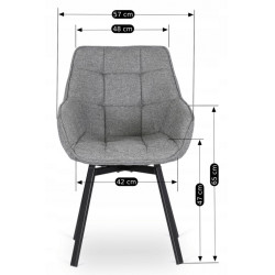 Scaun Mebel Elite Luna 2 (Grey/Black) Thumb