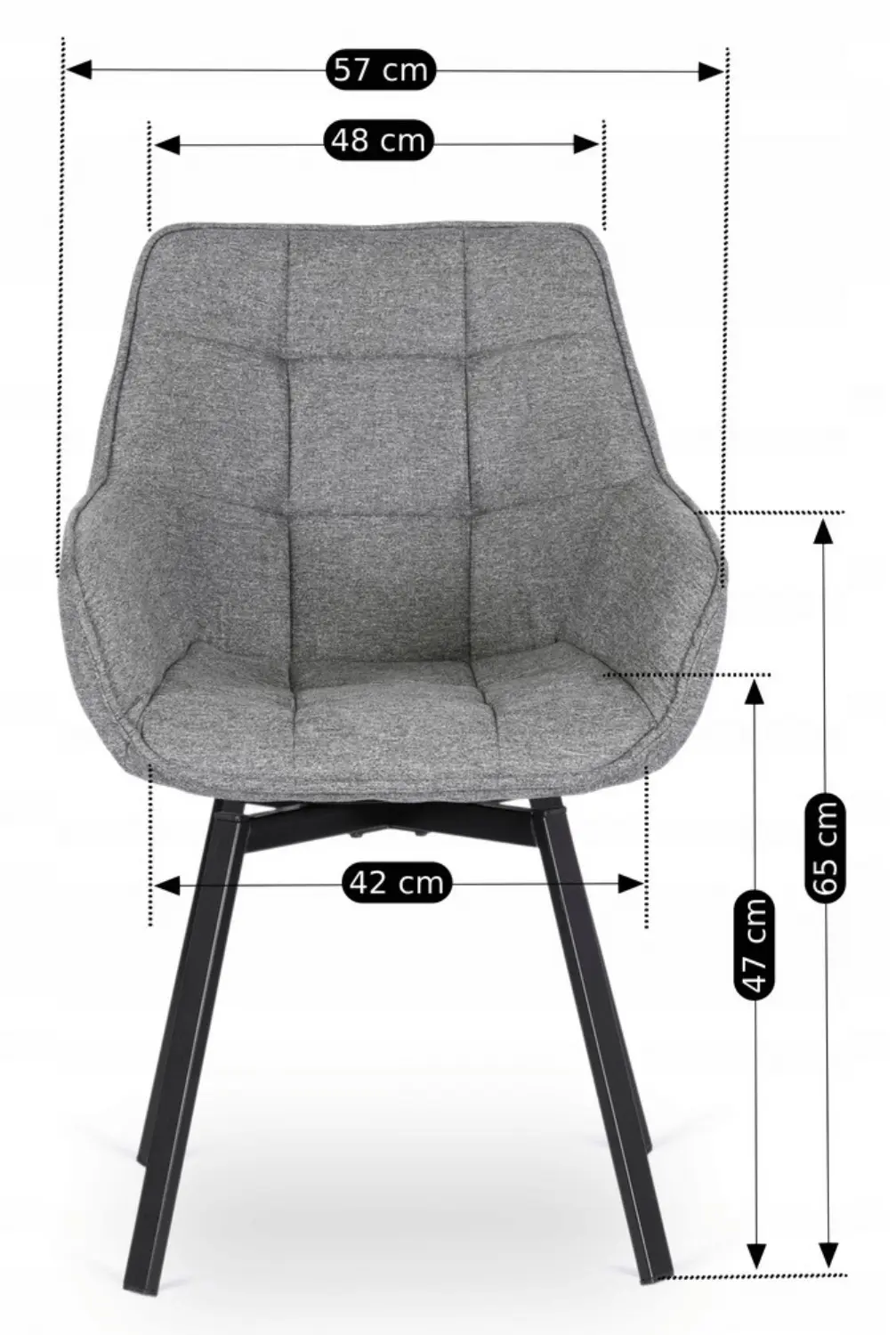 Scaun Mebel Elite Luna 2 (Grey/Black)