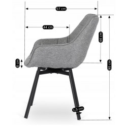 Scaun Mebel Elite Luna 2 (Grey/Black) Thumb
