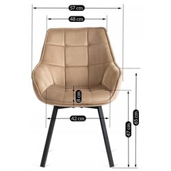 Scaun Mebel Elite Luna (Beige/Black) Thumb