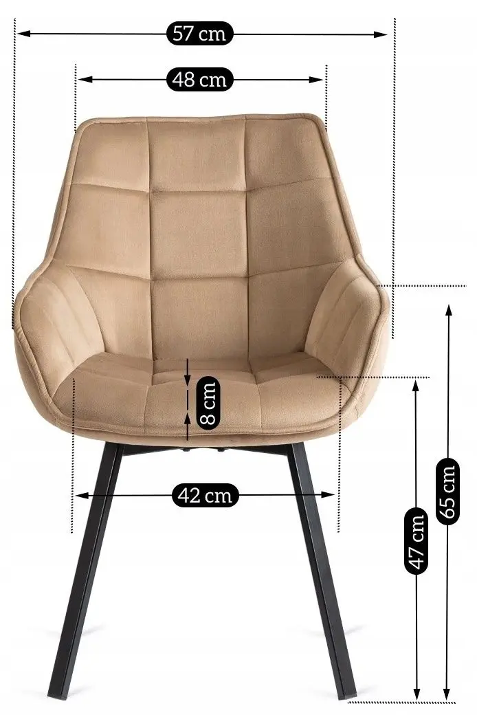 Scaun Mebel Elite Luna (Beige/Black)