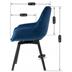 Стул Mebel Elite Luna (Dark Blue/Black) Thumb