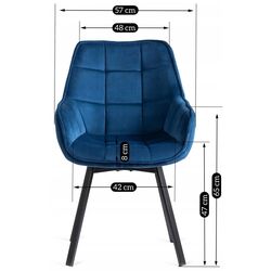 Стул Mebel Elite Luna (Dark Blue/Black) Thumb