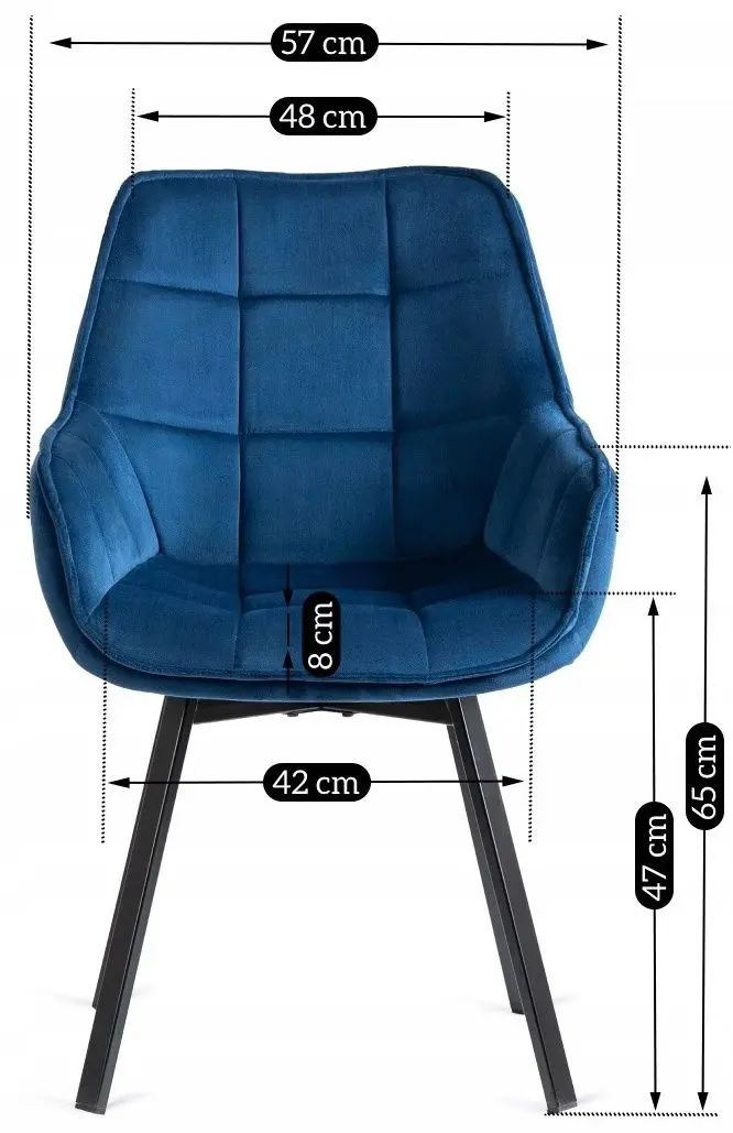 Стул Mebel Elite Luna (Dark Blue/Black)