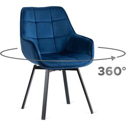 Стул Mebel Elite Luna (Dark Blue/Black) Thumb