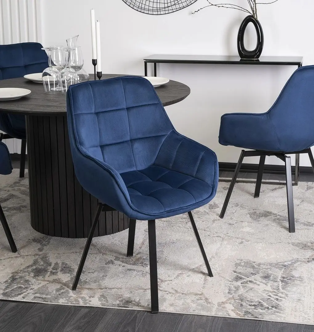 Стул Mebel Elite Luna (Dark Blue/Black)