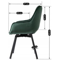 Стул Mebel Elite Luna (Green/Black) Thumb