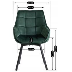 Стул Mebel Elite Luna (Green/Black) Thumb