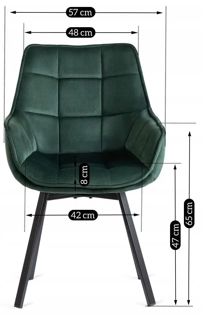 Стул Mebel Elite Luna (Green/Black) - 3