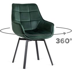 Стул Mebel Elite Luna (Green/Black) Thumb