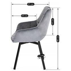 Scaun Mebel Elite Luna (Grey/Black) Thumb