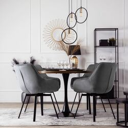 Scaun Mebel Elite Luna (Grey/Black) Thumb