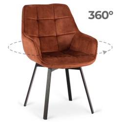 Стул Mebel Elite Luna (Terracotta/Black) Thumb