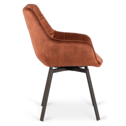 Стул Mebel Elite Luna (Terracotta/Black) Thumb