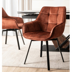 Стул Mebel Elite Luna (Terracotta/Black)