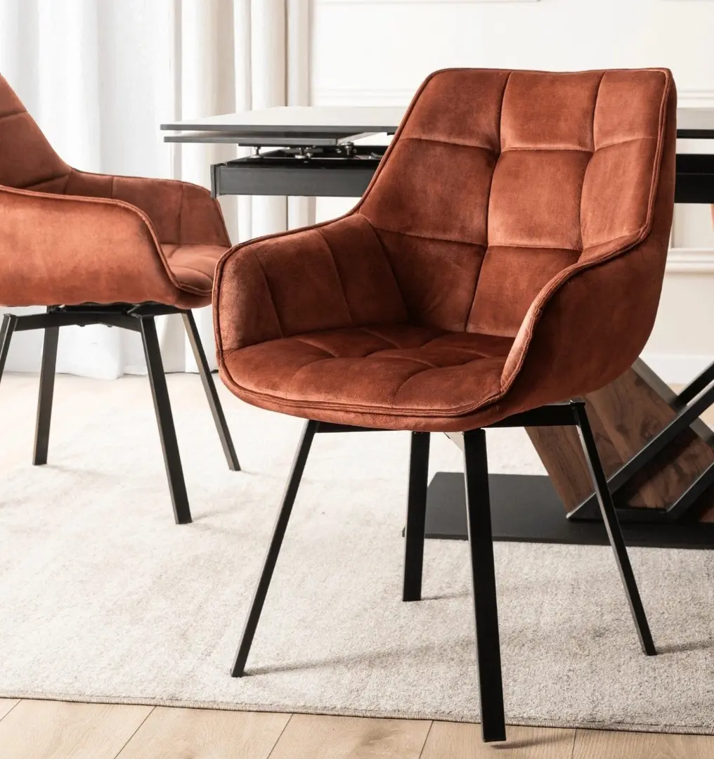 Стул Mebel Elite Luna (Terracotta/Black)