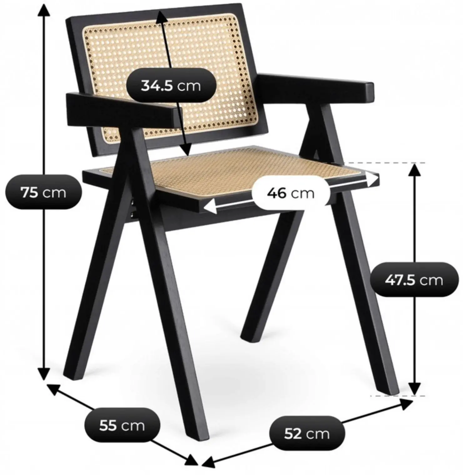 Scaun Mebel Elite Madera (Black/Natural) - 6