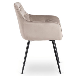 Scaun Mebel Elite Modesto Velour (Beige/Black) Thumb