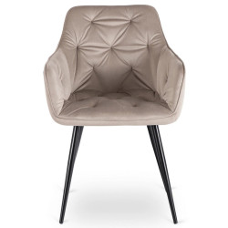 Scaun Mebel Elite Modesto Velour (Beige/Black) Thumb