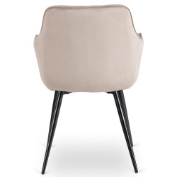 Scaun Mebel Elite Modesto Velour (Beige/Black) Thumb