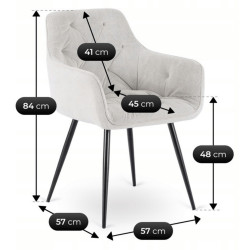 Scaun Mebel Elite Modesto (Beige/Black) Thumb