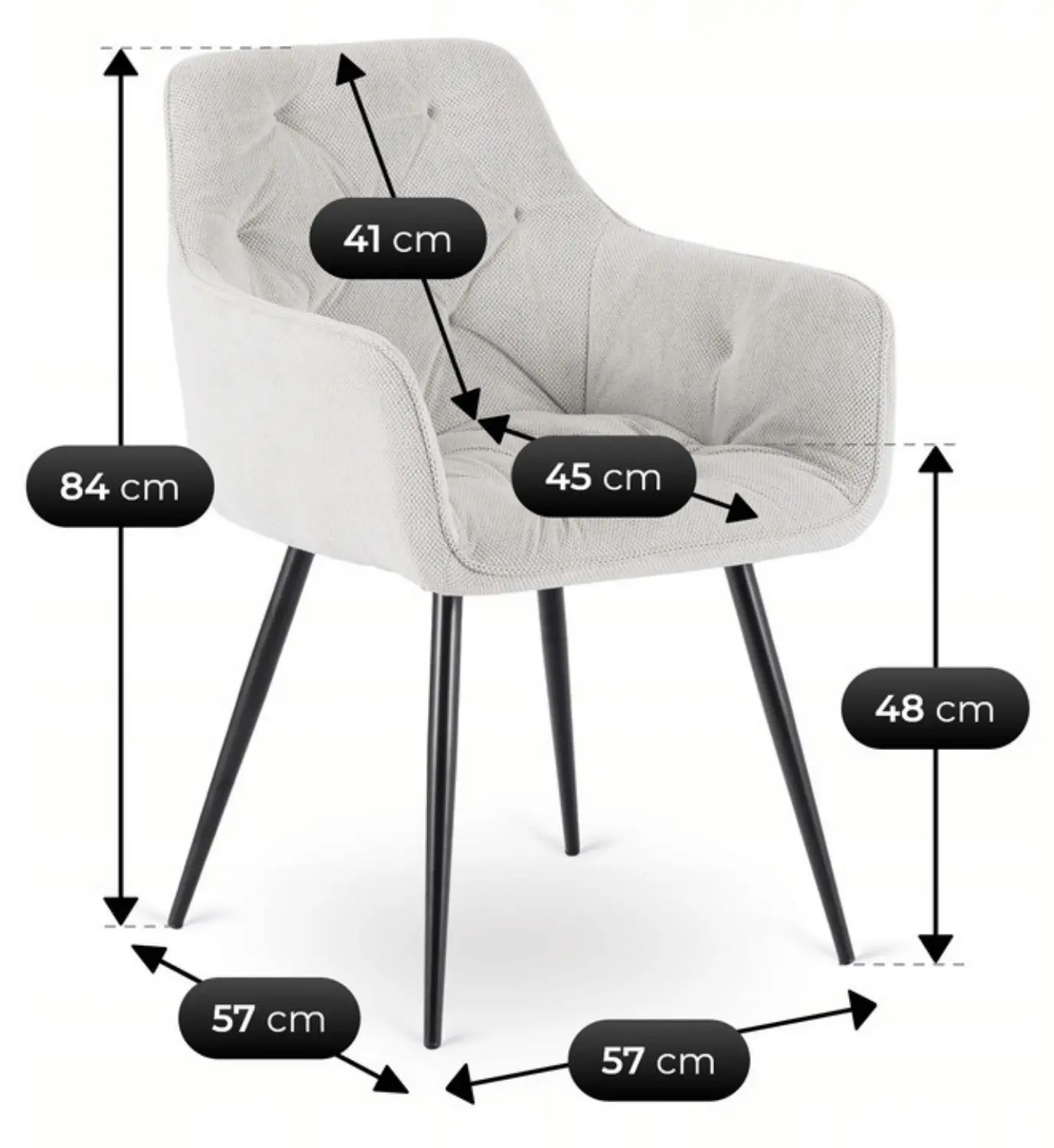 Scaun Mebel Elite Modesto (Beige/Black) - 6