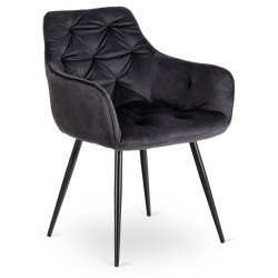 Стул Mebel Elite Modesto Velour (Black) Thumb