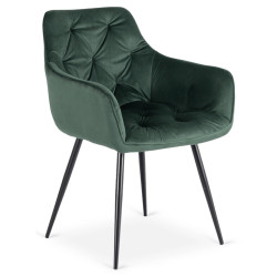 Стул Mebel Elite Modesto Velour (Green/Black) Thumb