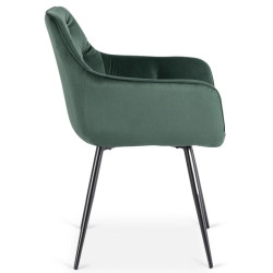 Стул Mebel Elite Modesto Velour (Green/Black) Thumb