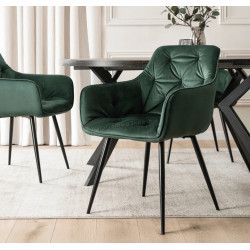 Стул Mebel Elite Modesto Velour (Green/Black)