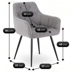 Scaun Mebel Elite Modesto (Grey/Black) Thumb