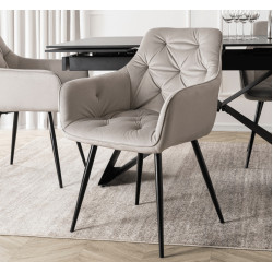 Scaun Mebel Elite Modesto Velour (Grey/Black)