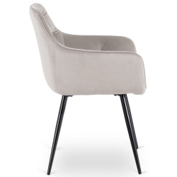 Scaun Mebel Elite Modesto Velour (Grey/Black) Thumb