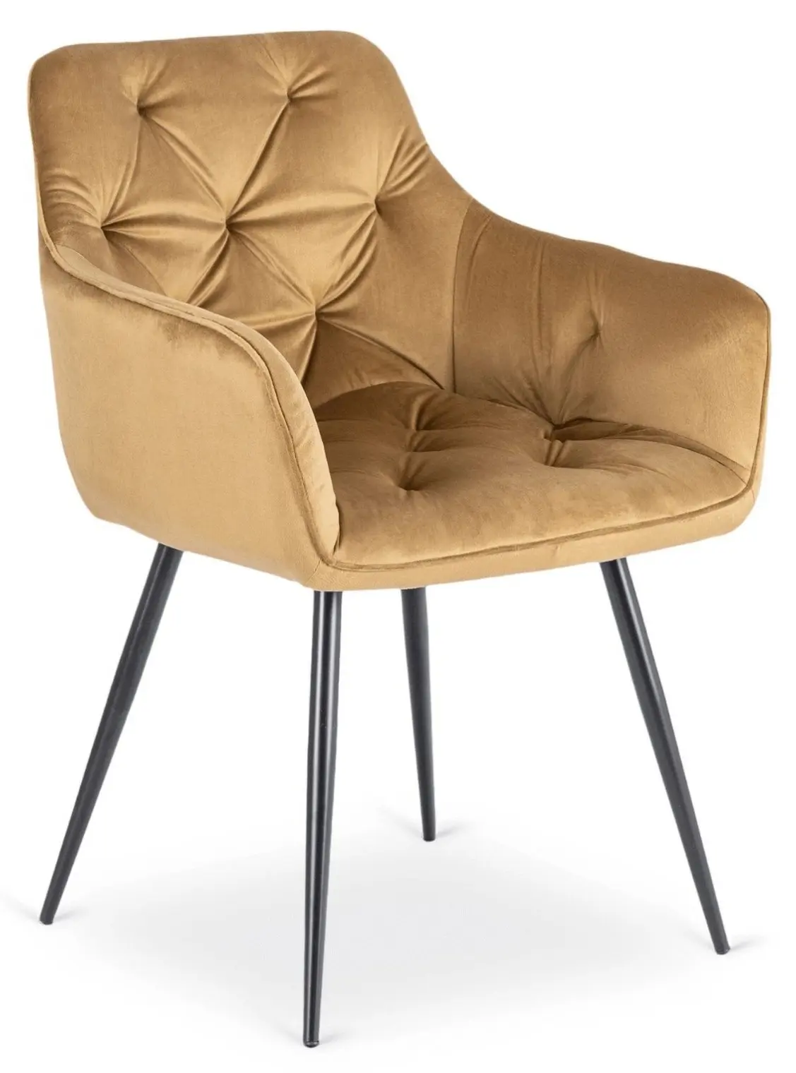 Scaun Mebel Elite Modesto Velour (Mustard/Black)