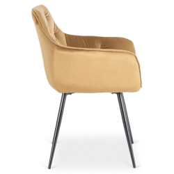 Scaun Mebel Elite Modesto Velour (Mustard/Black) Thumb