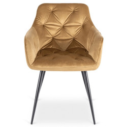 Scaun Mebel Elite Modesto Velour (Mustard/Black) Thumb