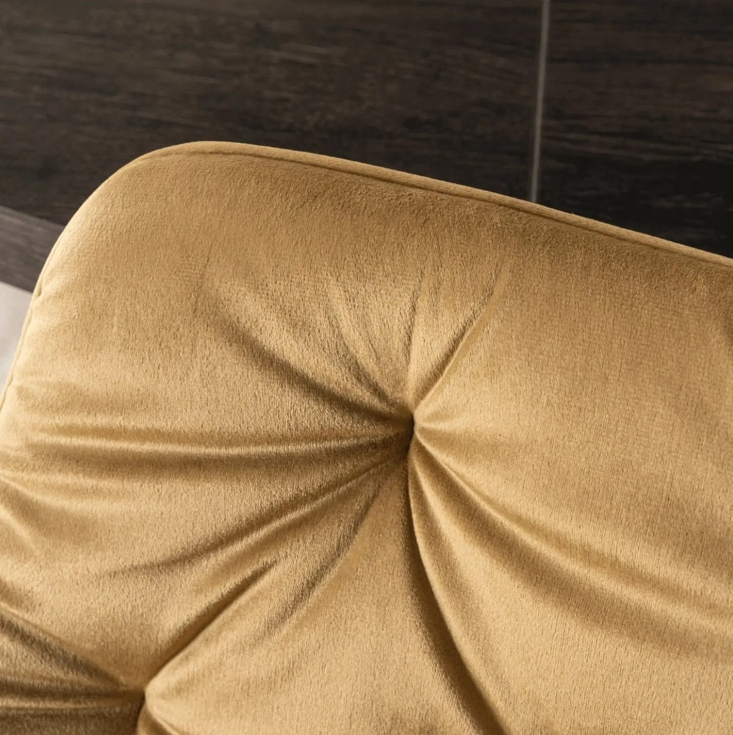 Scaun Mebel Elite Modesto Velour (Mustard/Black)