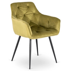 Scaun Mebel Elite Modesto Velour (Pistachio/Black) Thumb