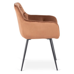 Scaun Mebel Elite Modesto Velour (Terracotta/Black) Thumb