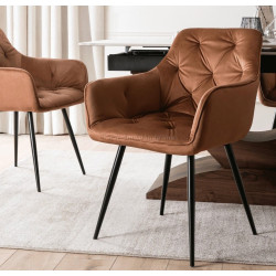 Scaun Mebel Elite Modesto Velour (Terracotta/Black)