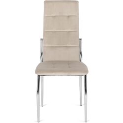 Стул Mebel Elite Molly Velvet (Beige/Silver) Thumb