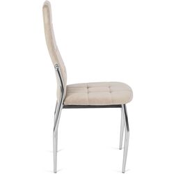 Стул Mebel Elite Molly Velvet (Beige/Silver) Thumb